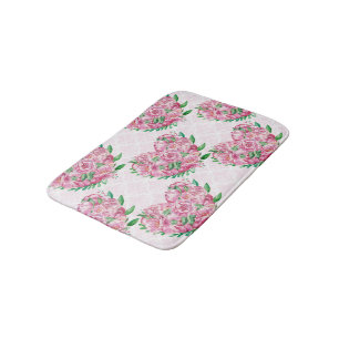 Tapis De Bain coeur de la tourbe d'aquarelle