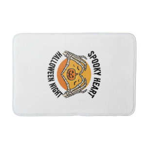Tapis De Bain Cœur de squelette Halloween Conception vintage de 