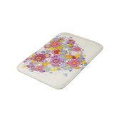 Tapis De Bain Coeur floral avec des papillons (Angle)
