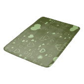 Tapis De Bain Coeur mignon Moderne Moss Motif vert (Angle)