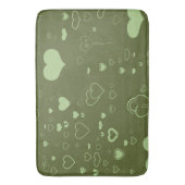 Tapis De Bain Coeur mignon Moderne Moss Motif vert (devant Vertical)