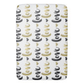 Tapis De Bain Coeur noir d'amour d'or (devant Vertical)