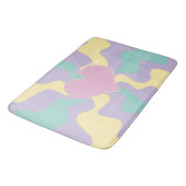 Tapis De Bain Coeur - Pastel rose, jaune, violet et vert (Angle)