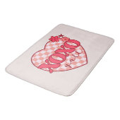 Tapis De Bain Coeur rose Xoxo Hugs et baisers (Angle)