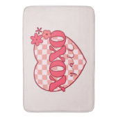 Tapis De Bain Coeur rose Xoxo Hugs et baisers (devant Vertical)