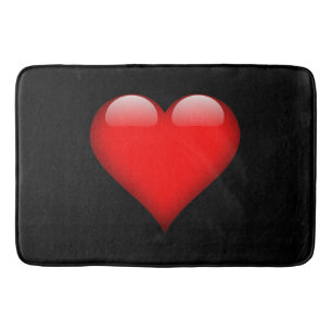 Tapis De Bain Cœur Rouge Mariage Amour Tendance