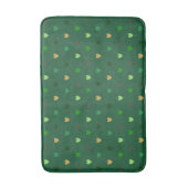 Tapis De Bain Cœurs à pois sur vert forêt (Devant (Vertical))