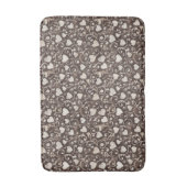 Tapis De Bain Cœurs Crème Marron (Devant (Vertical))