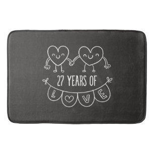 Tapis De Bain Coeurs de calèche-cadeaux du 27e anniversaire