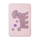 Tapis De Bain Coeurs de caniche (Devant (Vertical))