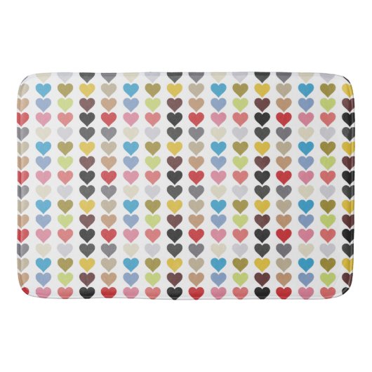 Tapis De Bain Coeurs De Couleur (Devant)