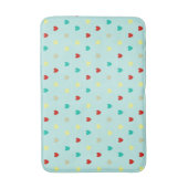 Tapis De Bain Coeurs de polka minuscules sur le vert de la mer (Devant (Vertical))