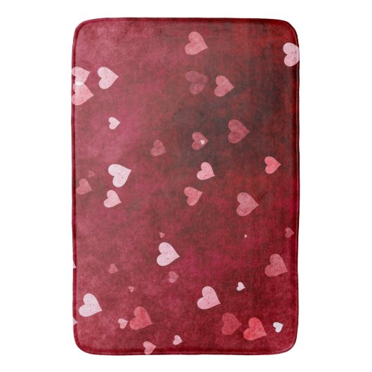 Tapis De Bain Coeurs de tons roses (devant Vertical)
