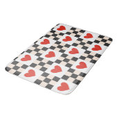 Tapis De Bain Cœurs d'échiquier (Angle)