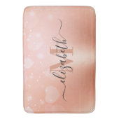 Tapis De Bain Coeurs d'or rose (devant Vertical)