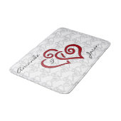 Tapis De Bain Coeurs enmêlés Design Mat de bain (Angle)