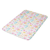 Tapis De Bain Coeurs et cupcakes Motif d'aquarelle (Angle)