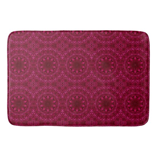Tapis De Bain Cœurs et fleurs abstraits (Devant)