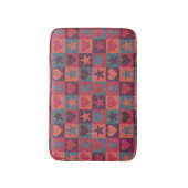 Tapis De Bain Coeurs et rose de profil sous convention (Devant (Vertical))