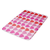 Tapis De Bain Coeurs fuchsia rose rouge (Angle)