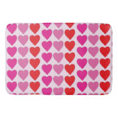 Tapis De Bain Coeurs fuchsia rose rouge (Devant)