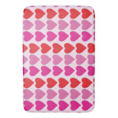 Tapis De Bain Coeurs fuchsia rose rouge (devant Vertical)