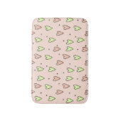 Tapis De Bain Coeurs mignons et étoiles motif sur rose (Devant (Vertical))