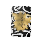 Tapis De Bain Coeurs Motif et Golden Foil (Devant (Vertical))