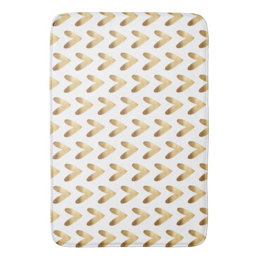 Tapis De Bain Coeurs Ombre Or (devant Vertical)