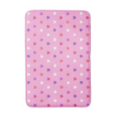 Tapis De Bain Coeurs polka rose (Devant (Vertical))