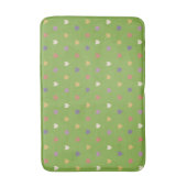 Tapis De Bain Coeurs Polka sur vert vert (Devant (Vertical))