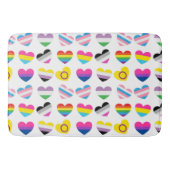 Tapis de bain coeurs Pride (Devant)