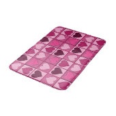 Tapis De Bain Coeurs romantiques roses haut et bas (Angle)