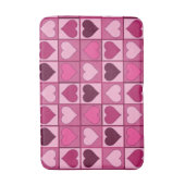 Tapis De Bain Coeurs romantiques roses haut et bas (Devant (Vertical))