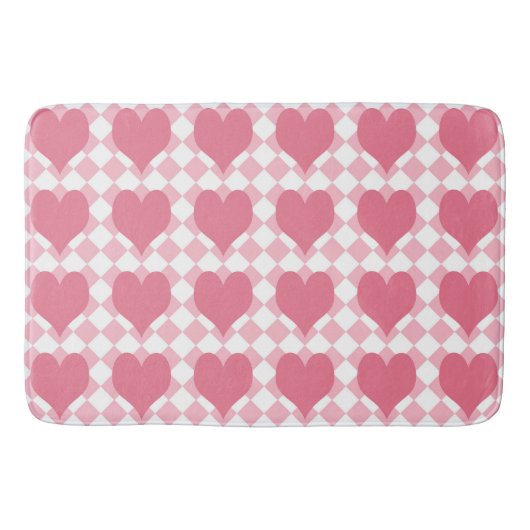Tapis De Bain Cœurs roses (Devant)