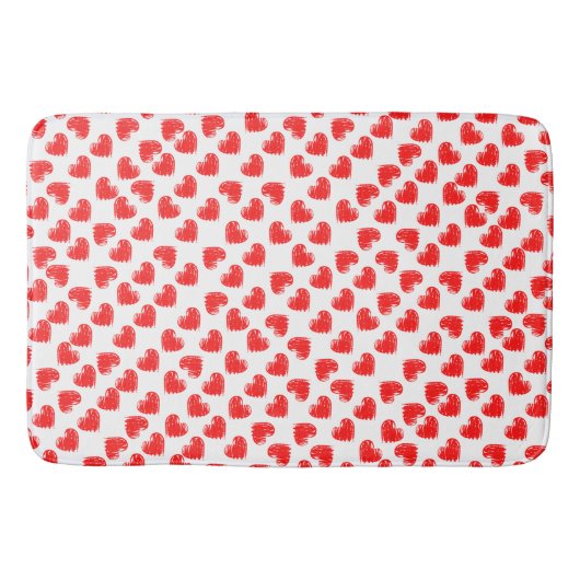 Tapis De Bain Coeurs rouges (Devant)