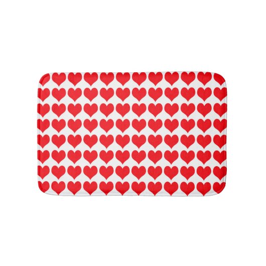 Tapis De Bain Coeurs rouges (Devant)