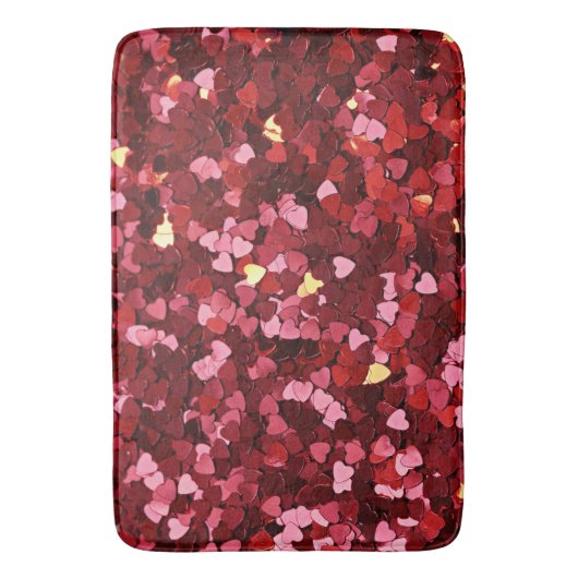 Tapis De Bain Coeurs rouges (devant Vertical)