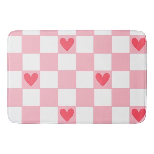 Tapis De Bain Cœurs Rouges (Devant)