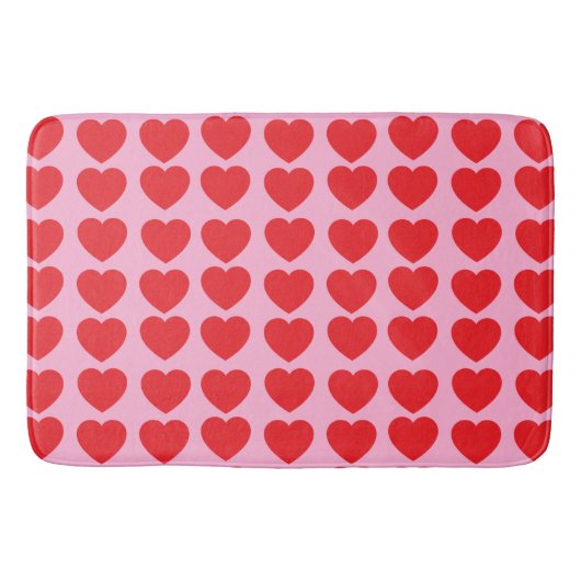 Tapis De Bain Cœurs rouges de la Saint-Valentin (Devant)