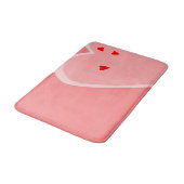 Tapis De Bain Coeurs rouges et roses (Angle)