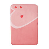 Tapis De Bain Coeurs rouges et roses (Devant (Vertical))