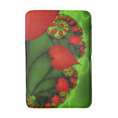 Tapis De Bain Coeurs rouges Lime vert Moderne Art Abstrait fract (Devant (Vertical))