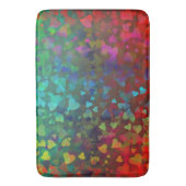 Tapis De Bain Coeurs tombants rouge et vert (devant Vertical)