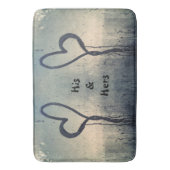 Tapis De Bain Coeurs vapeur Son et ses Beige Bleu gris (devant Vertical)