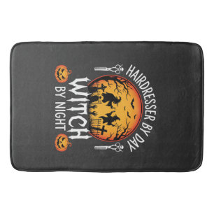 Tapis De Bain Coiffeuse Halloween le Jour Sorcière la Nuit