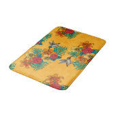 Tapis De Bain Colibris et bouquet tropical en jaune (Angle)