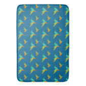 Tapis De Bain Colibris exotiques Motif bleu (devant Vertical)