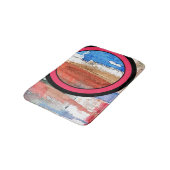 Tapis De Bain collage d'art abstrait, médias mélangés et (Angle)