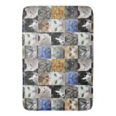 Tapis de bain collage de chats aux visages de chat (devant Vertical)